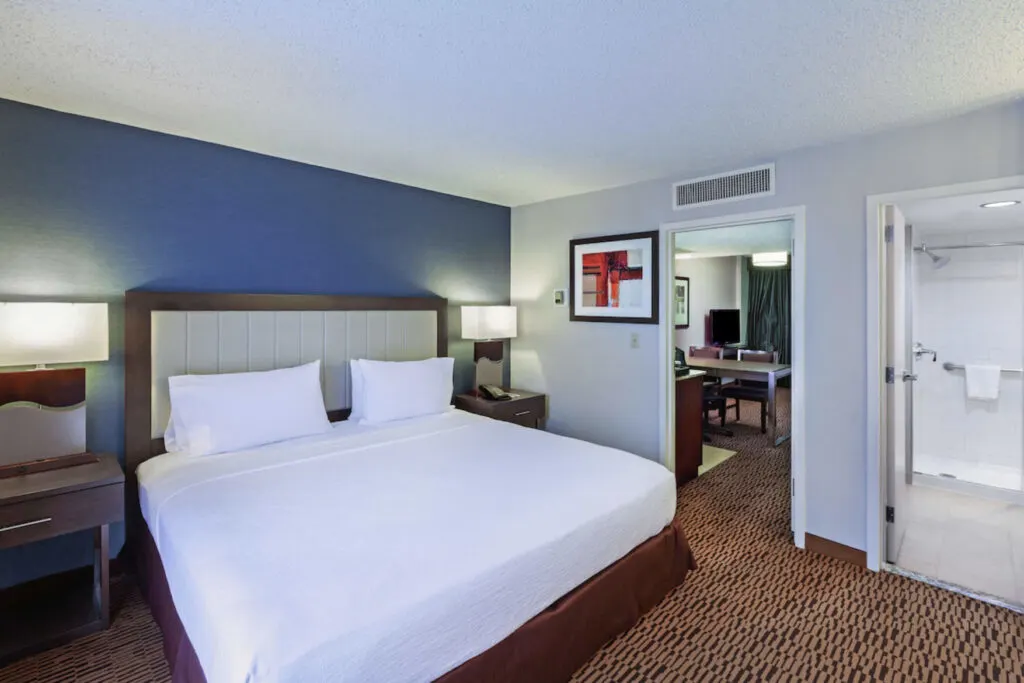 Embassy Suites Dallas Market Center hotel room design suite