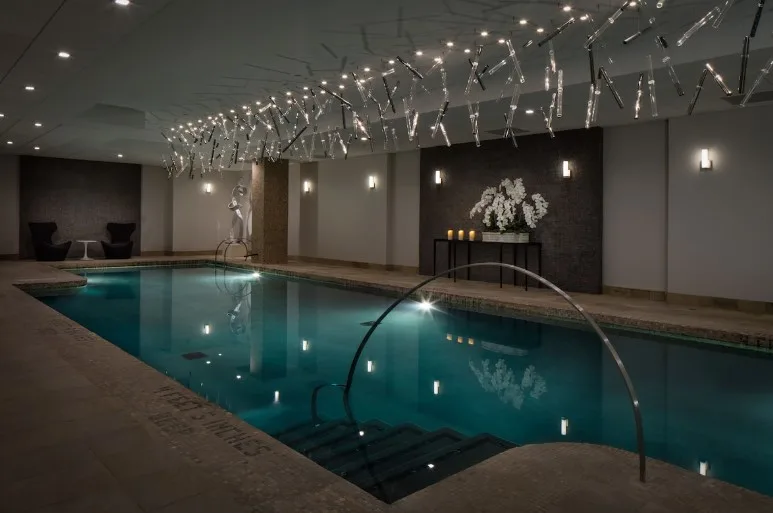 AKA Sutton Place is a New York hotel with indoor pool. View of the pool
