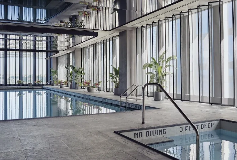 Equinox Hotel New York is a New York hotel with indoor pool. View of the pool.