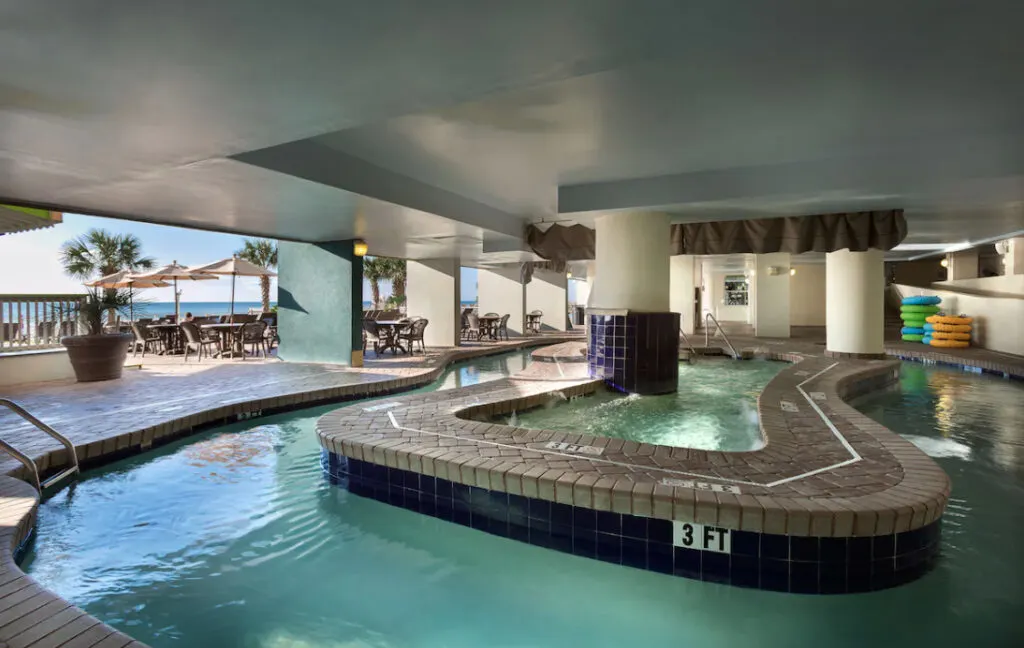 Paradise Resort Myrtle Beach hotels with indoor pool and lazy river and whirlpool