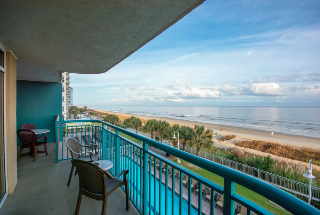Paradise Resort Myrtle Beach room view from balcony