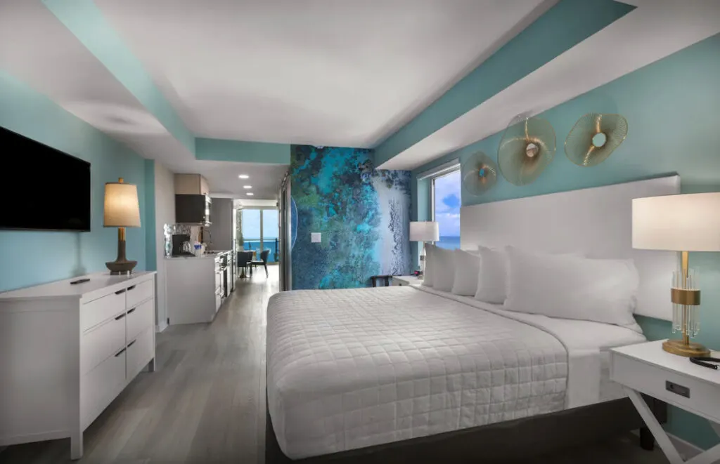 Crown Reef Beach Resort modern artsy rooms with a view Myrtle BEach SC 