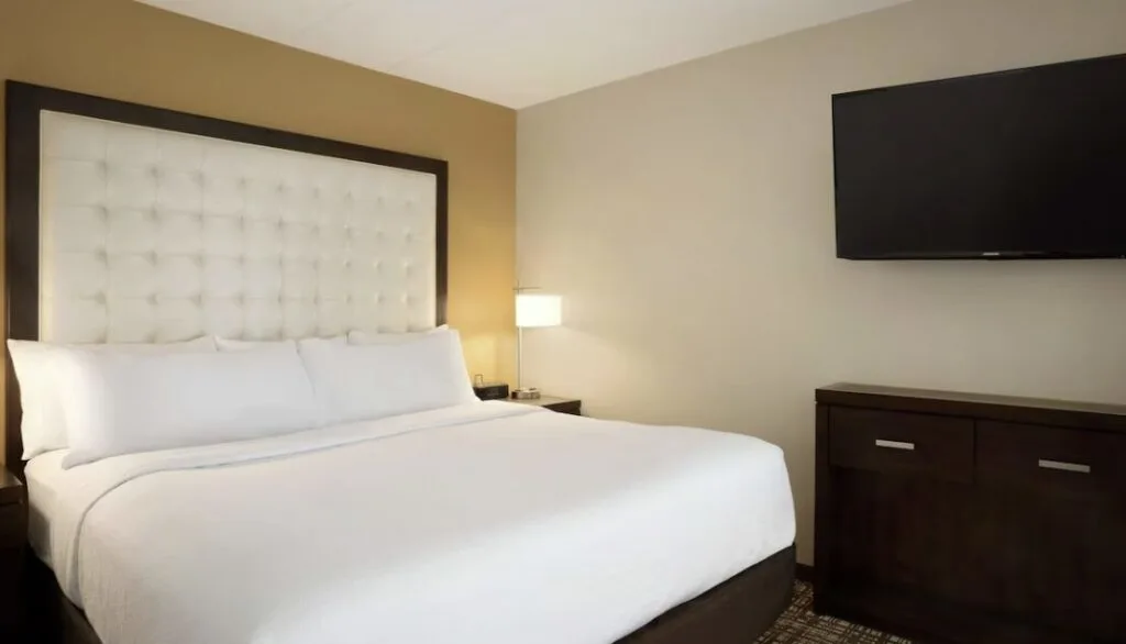 luxurious hotel room interior at Embassy Suites by Hilton Oklahoma City Downtown Medical Center