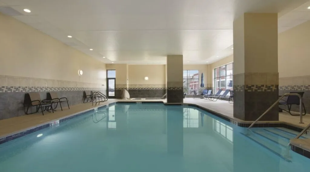 large indoor pool area at Hilton Garden Inn Oklahoma City Bricktown