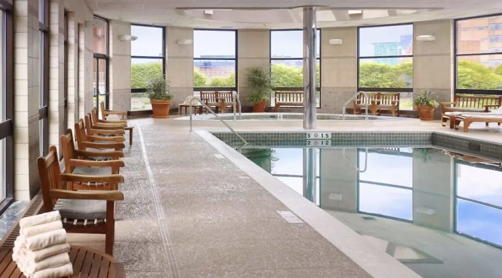 one of the most unique indoor pool hotels in Baltimore The Royal Sonesta Harbor Court Baltimore 