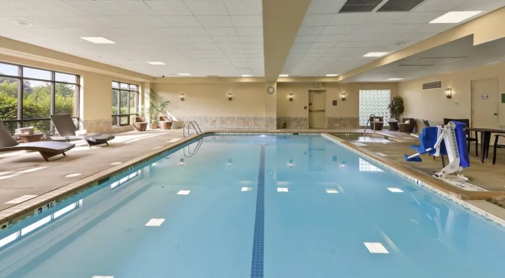 long indoor pool hotel Turf Valley Resort 