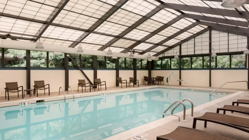indoor pool with skylight at Hyatt Place Baltimore/Owings Mills hotel