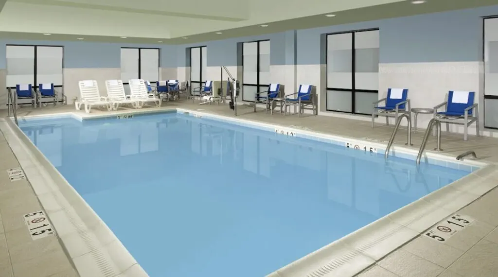 simple hotel pool at Holiday Inn Express & Suites Baltimore - BWI Airport North, an IHG Hotel 