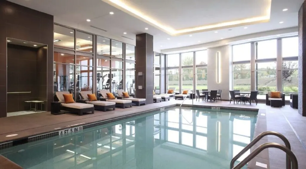 comfortable indoor pool hotel area The Hotel at Arundel Preserve 
