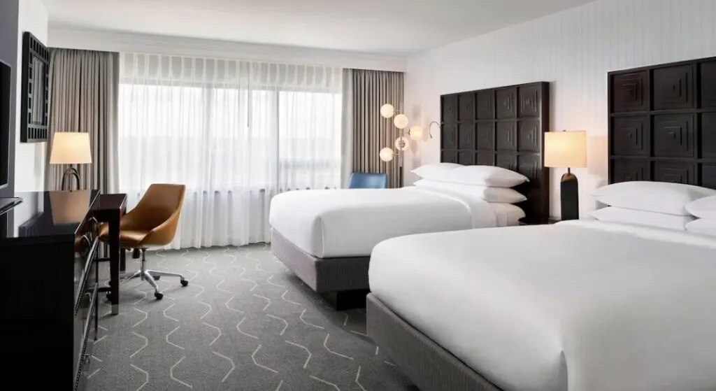 hotel room at Renaissance Baltimore Harborplace Hotel 