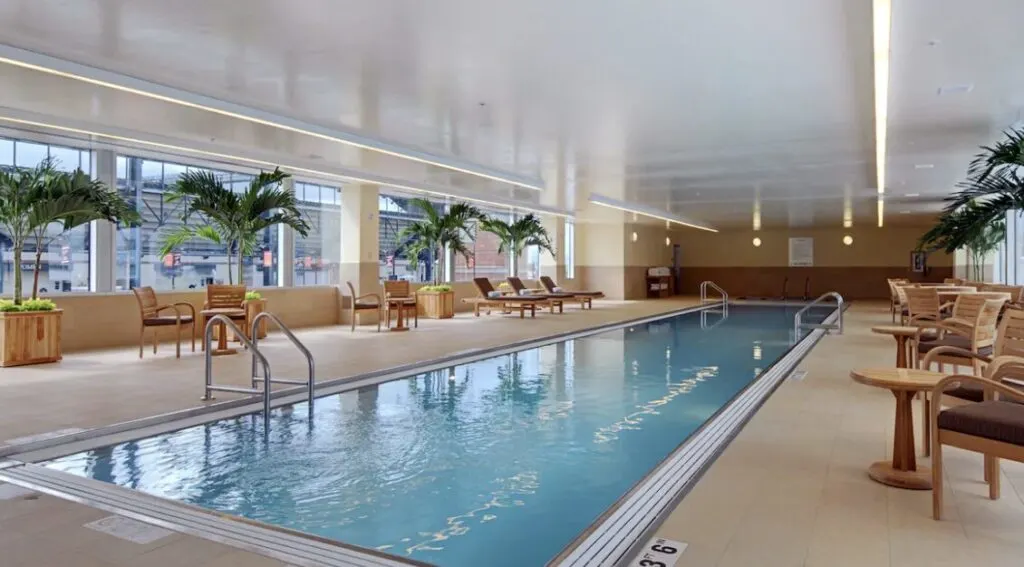 long hotel pool in Baltimore Hilton Baltimore Inner Harbor