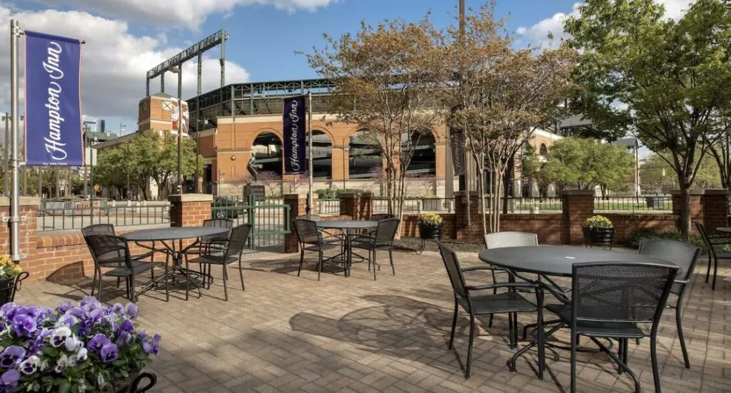 outdoor terrace and patio at Hampton Inn Baltimore-Downtown-Convention Center 