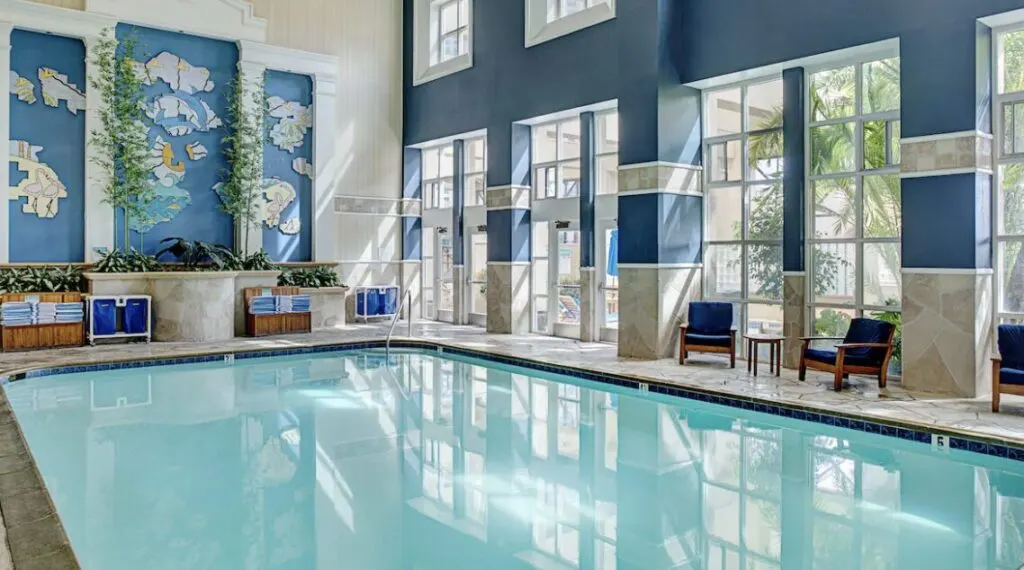 one of the most unique indoor pool hotels in San Diego Embassy Suites by Hilton San Diego Bay Downtown