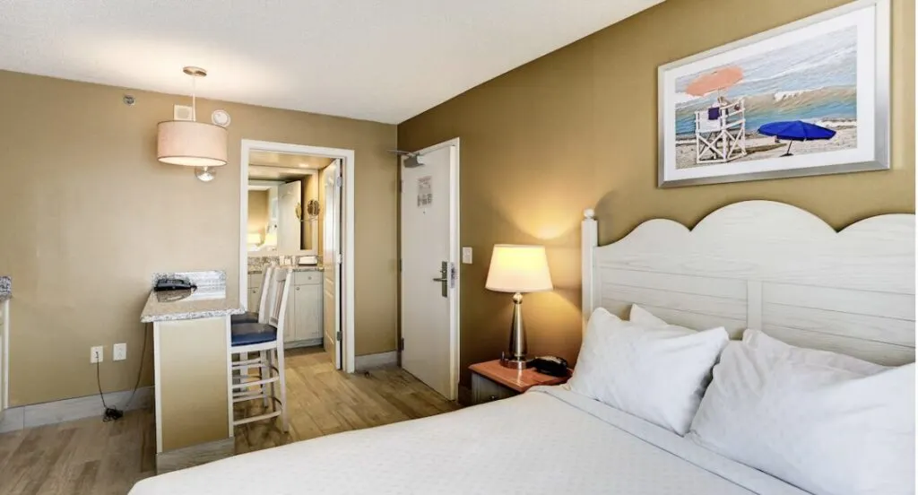 beach themes room at Virginia Beach hotel Boardwalk Resort and Villas