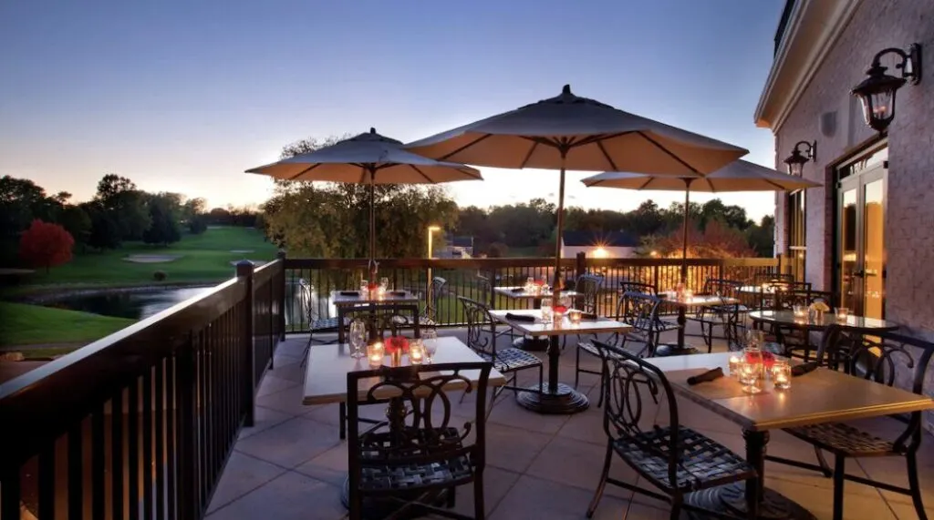 outdoor area with tables and views at DoubleTree Resort by Hilton Hotel Lancaster