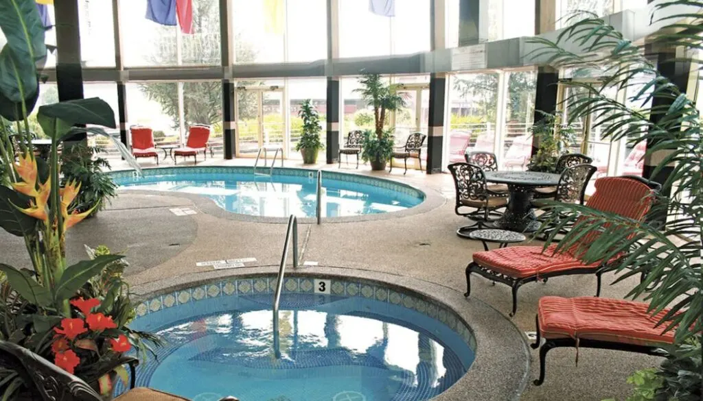 one of the most unique indoor pool hotels in Lancaster with greenery Fulton Steamboat Inn