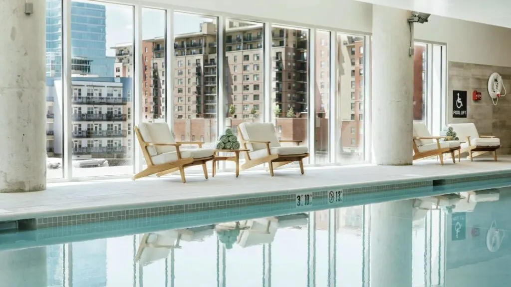 hotel in Denver Colorado with indoor pool Hilton Garden Inn Denver Union Station with a city view